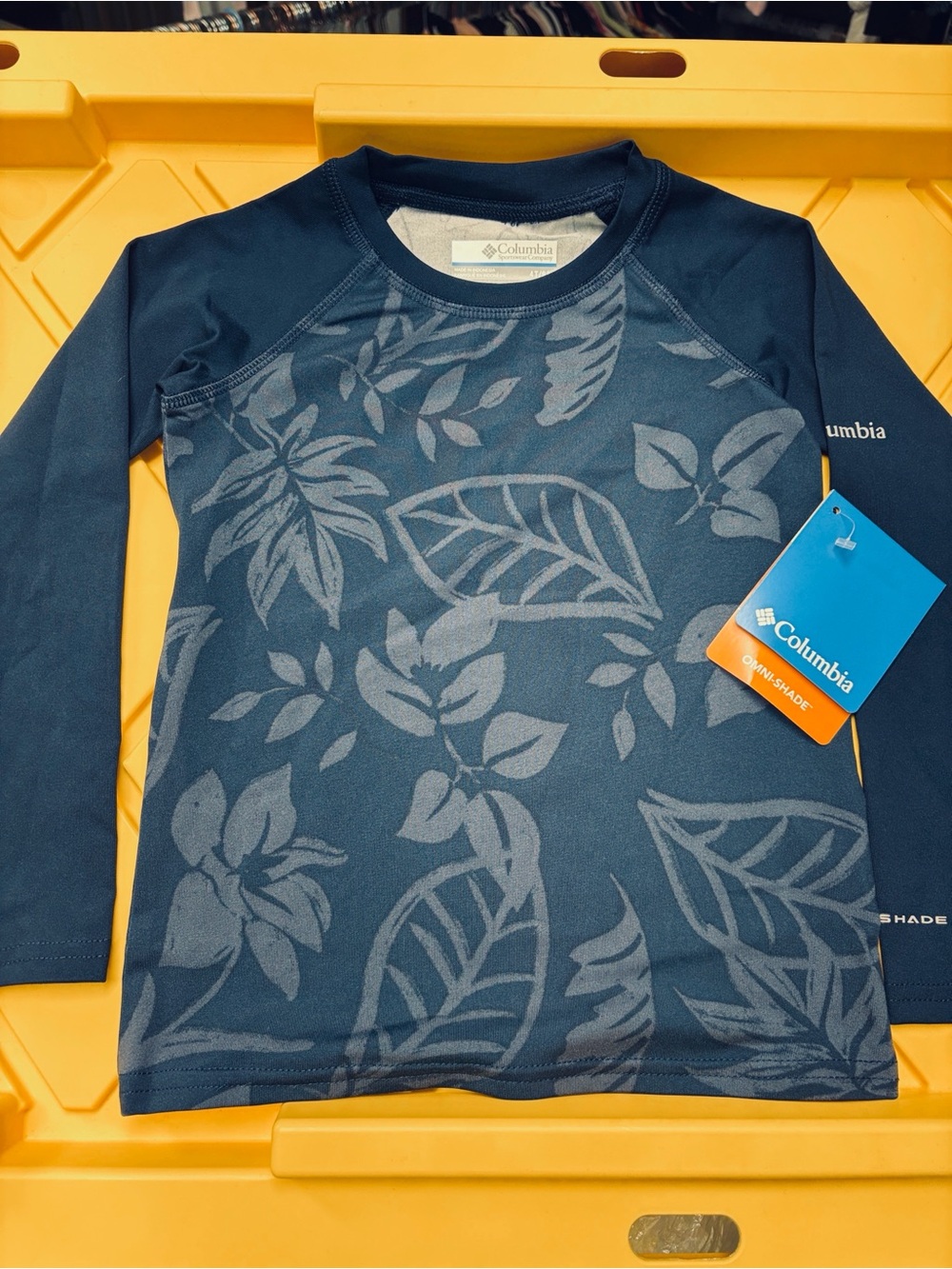 Columbia toddler 4T Long-Sleeve Rashguard floral Leaf Sandy Shores Sunguard $30